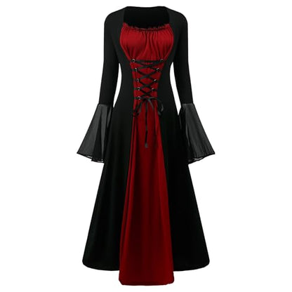 Women's Medieval Costume, Victorian Renaissance Vintage Dress