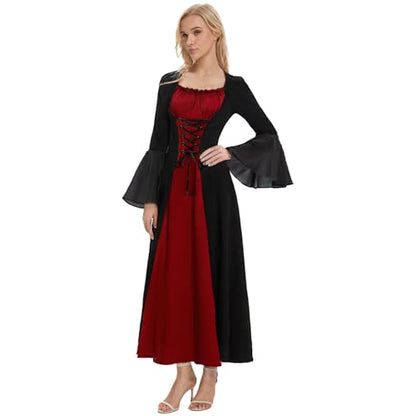 Women's Medieval Costume, Victorian Renaissance Vintage Dress