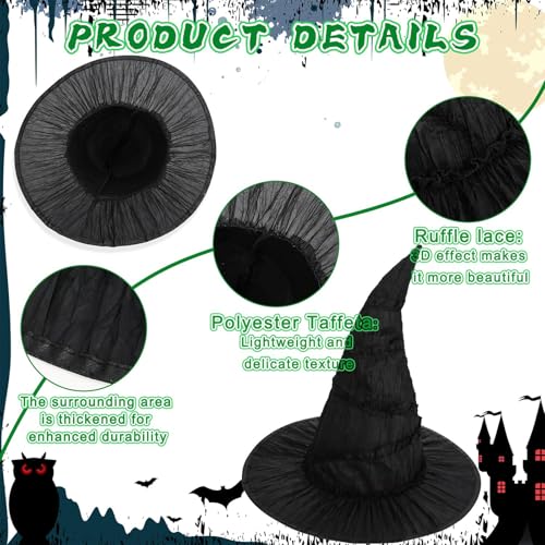 Halloween Costumes Adult Women, 5 PCS Witch Costumes Set Witch Cape, Hat, Gloves, Stockings and Broom, World Book Day Costume for Halloween, Christmas, Cosplay and Themed Parties for 14+
