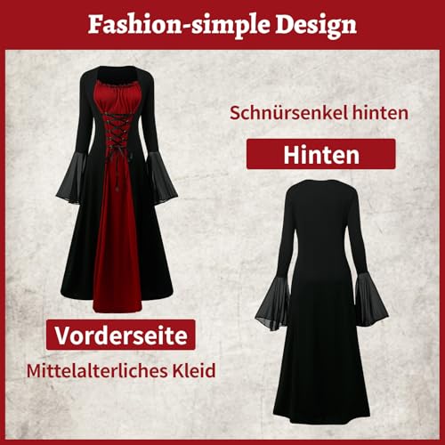 Women's Medieval Costume, Victorian Renaissance Vintage Dress